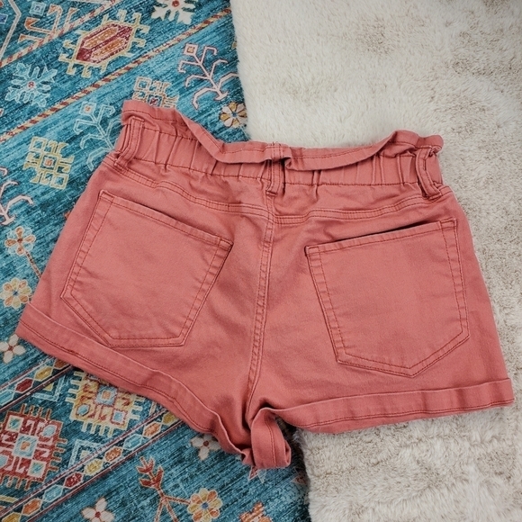 Wild Fable Salmon Coral Paperbag Shorts Medium - Picture 7 of 8